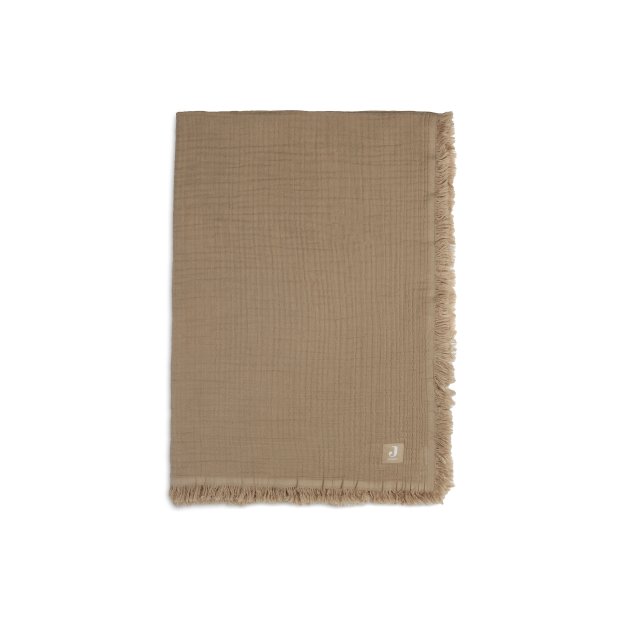 Musselin Decke Fransen 75 x 100 cm Biscuit von Jollein