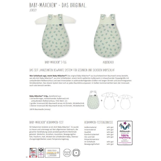 Alvi Baby-Mäxchen 3-teilig Schäfchen Beige 80 / 86