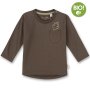 Sanetta Pure Jungen-Shirt langarm Dunkelgrün mit Blatt