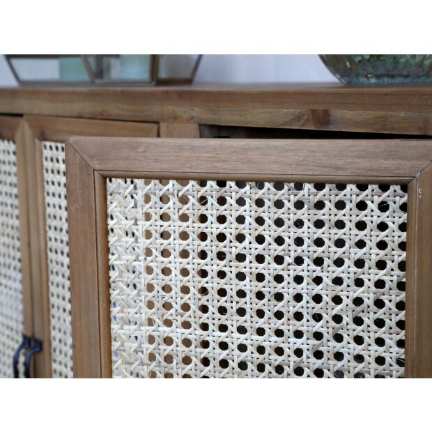 Chic Antique Sideboard 3 Türen mit franz Geflecht