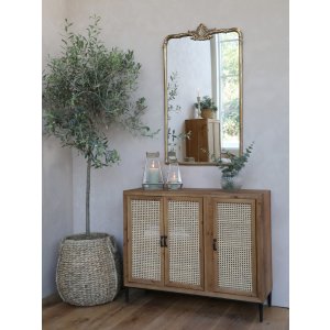 Chic Antique Sideboard 3 Türen mit franz Geflecht