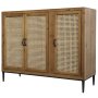 Chic Antique Sideboard 3 Türen mit franz Geflecht
