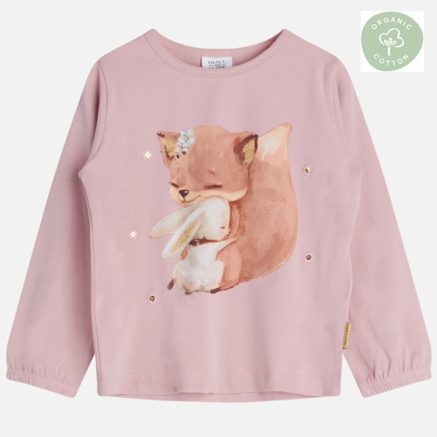 Hust and Claire Astali Kinder-Shirt Eichhörnchen rosa