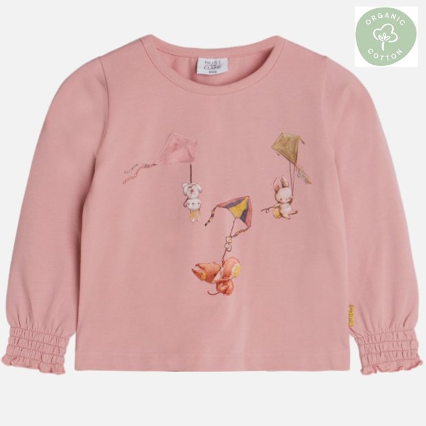 Hust and Claire Adelana Kinder-Shirt Hasen rosa