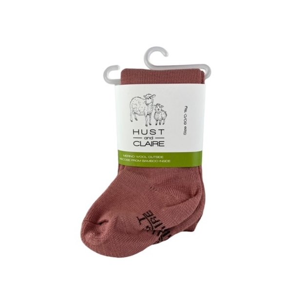Wolle Bambus Strumpfhose Foxie altrosa Hust and Claire