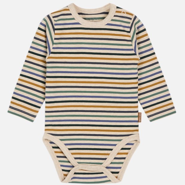 Hust and Claire Baby-Body gestreift natur Buster