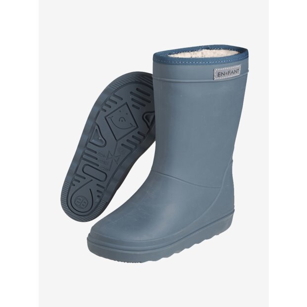 En Fant KInder-Thermo-Regenstiefel mit Wollfutter jeansblau