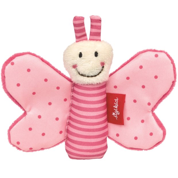 Mini - Raschel Schmetterling pink von Sigikid