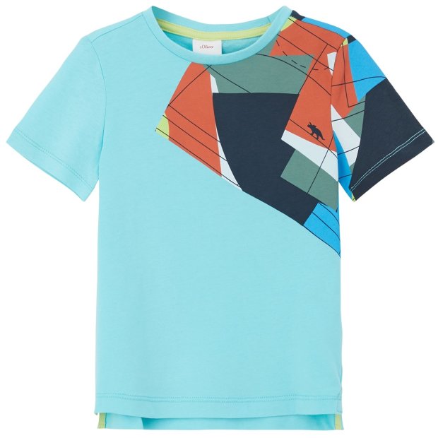 S.Oliver Jungen-T-Shirt mit Grafikprint türkis