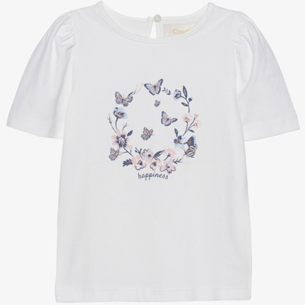 Creamie Mädchen-T-Shirt Schmetterlinge weiß 116