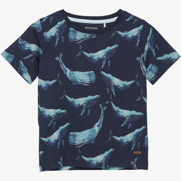 Minymo Jungen-T-Shirt Wal marine