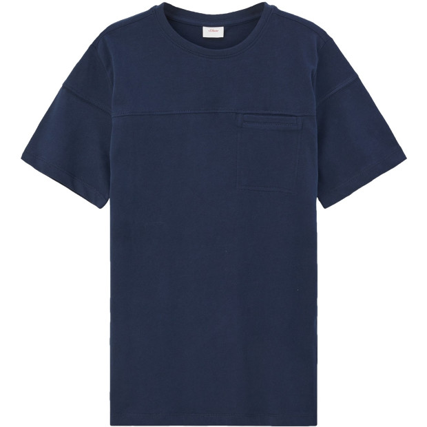 S.Oliver Jungen-T-Shirt mit Brusttasche blau