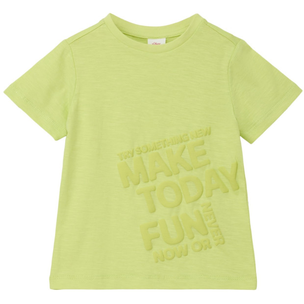 S.Oliver Jungen-T-Shirt make today fun grün