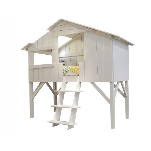 Mathy by Bols Halbhohes Bett Treehouse weiß lackiert
