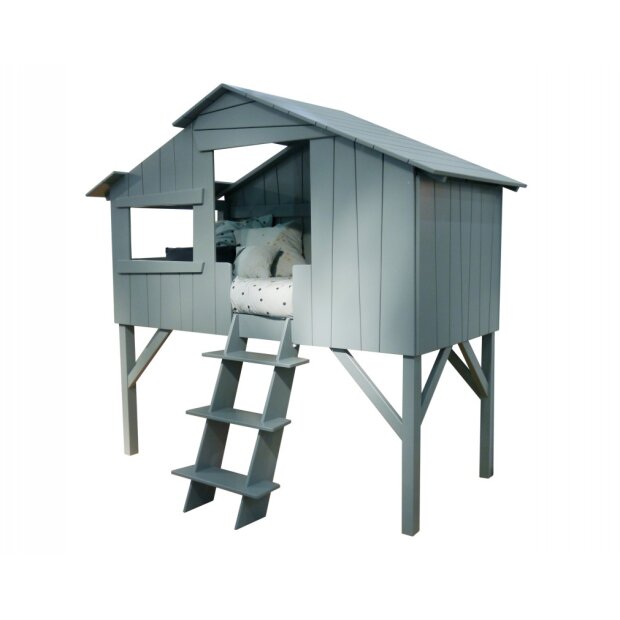 Mathy by Bols Halbhohes Bett Treehouse weiß lackiert