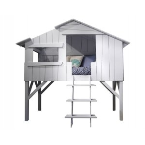 Mathy by Bols Halbhohes Bett Treehouse weiß lackiert