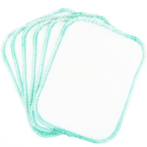BilliesBox 6er-Pack Baby-Pflege-Tücher grüner Rand