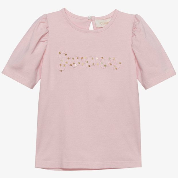 Creamie Mädchen-T-Shirt Summer rosa Pailletten