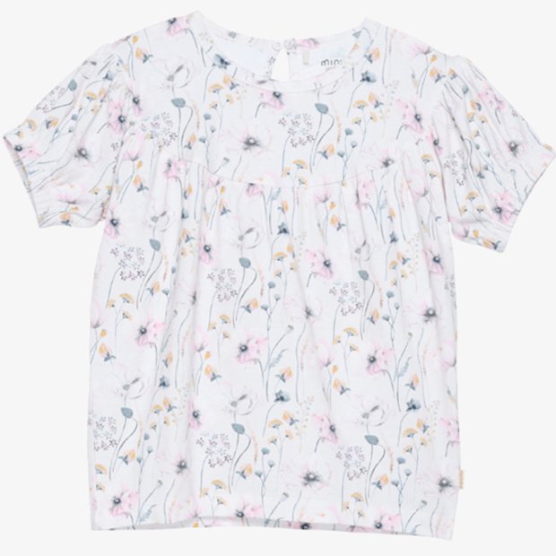 Minymo T-Shirt Blumenwiese weiß