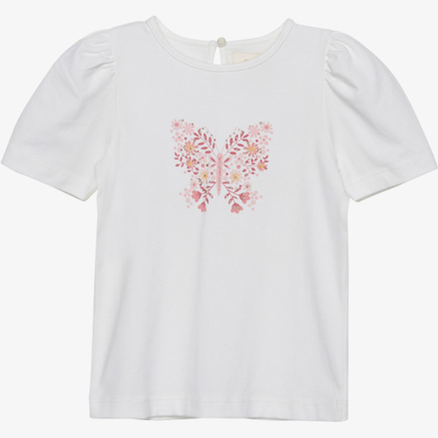 Creamie Mädchen-T-Shirt Blumen-Schmetterling