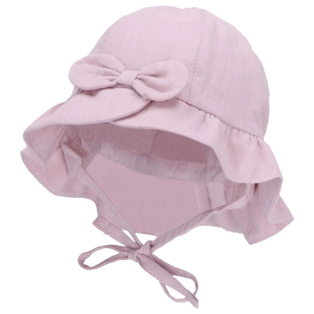 Sterntaler Baby-Sommerhut Leinencharakter UV 50+ rosa 43
