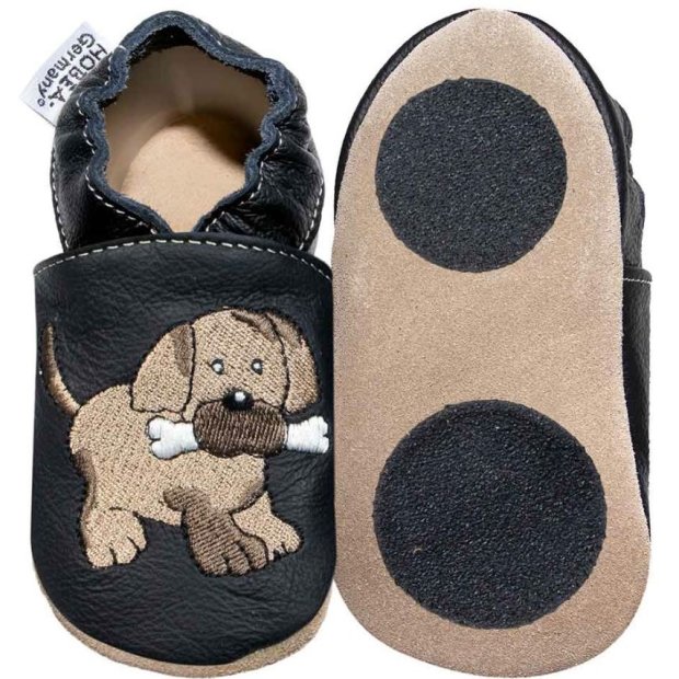 Hobea Lauflernschuhe - Hund schwarz