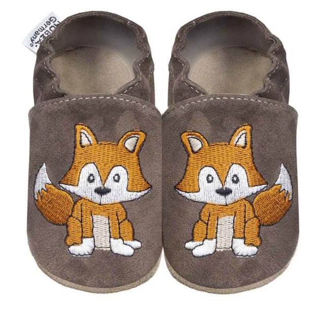 Hobea Krabbelschuhe - Fuchs dunkelbraun