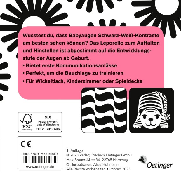 Oetinger Baby-Leporello-Buch Erste Bilder für Babyaugen