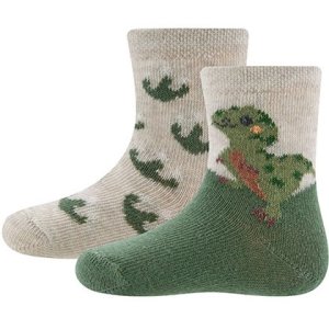 Ewers Kinder-Socken 2er-Pack Dino grün