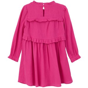 S.Oliver Mädchen-Kleid Musselin Pink