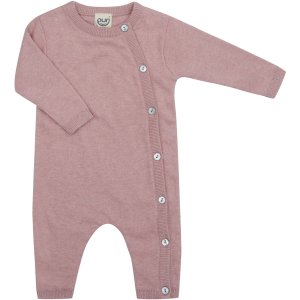 puri-organic Baby-Overall Wolle Baumwolle altrosa