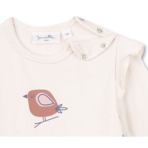 Sanetta Baby-Body natur mit Vogel