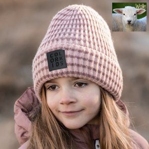 Color Kids Kinder-Mütze Wolle Beanie misty rose