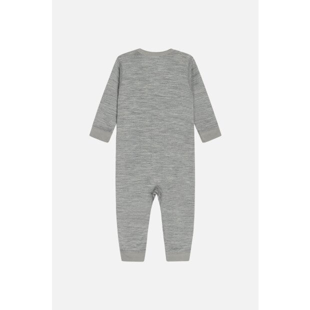Hust and Claire Mila Baby-Wolle Seide-Shlafoverall Grau