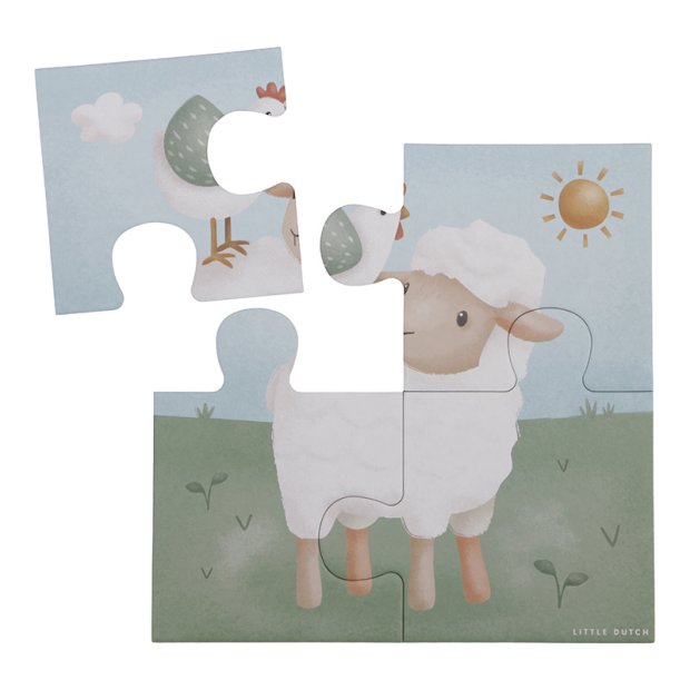 Little Dutch 4 in 1 Puzzle-Set Little Farm