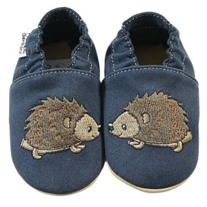Hobea Krabbelschuhe RecyStep Igel dunkelblau