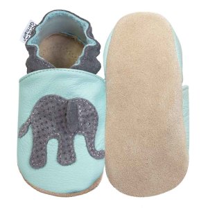 Hobea Krabbelschuhe - Elefant hellblau