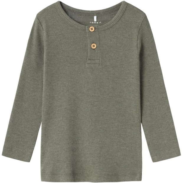 name it geknöpftes Jungen-Shirt dusty olive