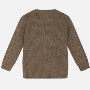 Hust and Claire Jungen-Strickjacke cup brown