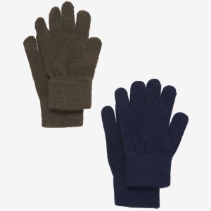 Fingerhanschuhe 2er-Pack Farbe Olive und Blau von CeLaVi