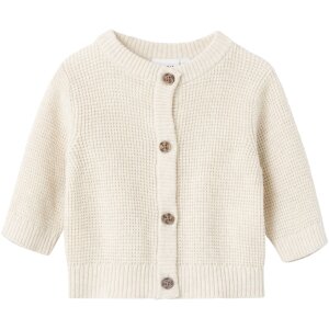 name it Baby Strickjacke Waffelstrick natur