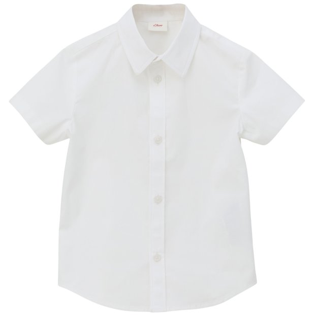 S.Oliver Jungen-Hemd weiß klassisch