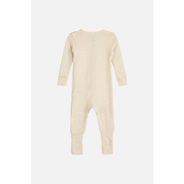 Hust and Claire Baby-Schlafanzug Wolle Seide natur melange
