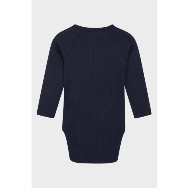 Hust and Claire Baby Body Wolle Seide blau