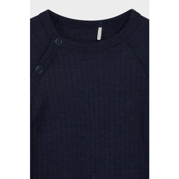 Hust and Claire Baby Body Wolle Seide blau
