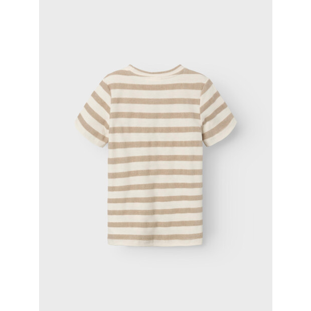 name it T-Shirt geringelt natur braun