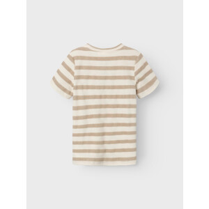 name it T-Shirt geringelt natur braun