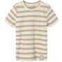 name it T-Shirt geringelt natur braun