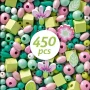 Djeco Schmuck basteln Holzperlen Blätter und Blumen