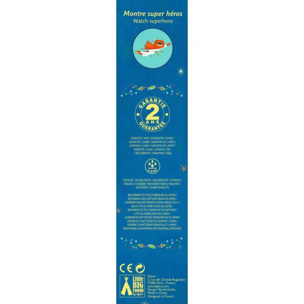 Djeco Kinder Armbanduhr Superheld